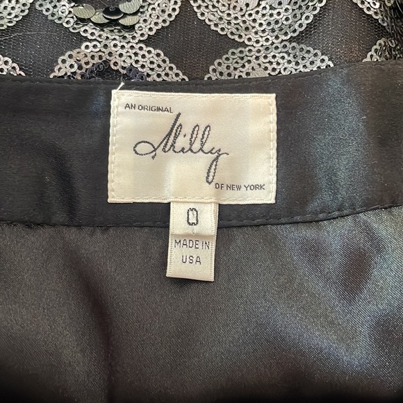 Milly By New York Silk Sequin Skirt size 0 - Picture 4 of 7